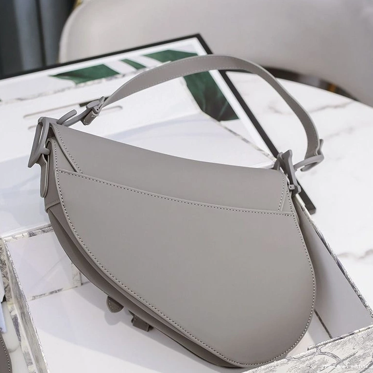 Cheap Grey Saddle Bag Dior Calfskin Ultramatte 0725 Luxury